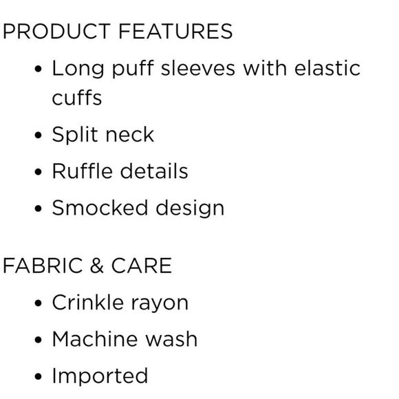 Lauren Conrad Smocked Ruffle Top Ivory Bohemian XL - Picture 8 of 8